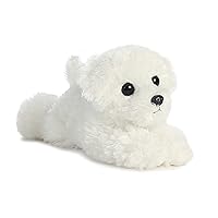 Adorable Mini Flopsie™ Snowball™ Stuffed Animal - Playful Ease - Timeless Companions - White 8 Inches