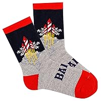 K. Bell Kids' Fun Conversation Starter Crew Socks-1 Pairs-Cool Casual Novelty Gifts