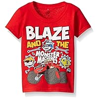 Nickelodeon Boys' Toddler Blaze & Group Short Sleeve Tee