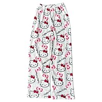 Cartoon Pajamas For Women Girls Cute Casual Comfy Flannel Warm Home Sleep Pajama Lady Pants.