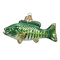 Old World Christmas Fish Collection Glass Blown Ornaments for Christmas Tree Smallmouth Bass