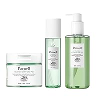 Parnell Cicamanu Body Wash, Body Mist and Clear Pad for Face and Body, for all skin types, Acne fighting, Korean Skincare, Alcohol-Free, Not Tested on Animals