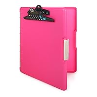 Dexas Slimcase 2 Storage Clipboard with Side Opening and Calculator, Pink