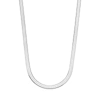 Sterling Silver Herringbone Necklace - 4.2mm