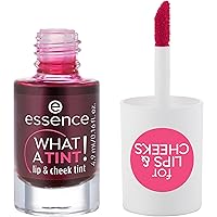 essence | What a Tint! Lip & Cheek Tint | Long-Lasting Liquid Blush & Lip Stain | Non-Sticky & Kiss-Proof | Vegan & Cruelty Free