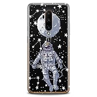 TPU Case Compatible for OnePlus 10T 9 Pro 8T 7T 6T N10 200 5G 5T 7 Pro Nord 2 Moon Space Flexible Silicone Galaxy Star Girls Cute Trend in Print Astronaut Design Clear Slim fit Soft Cute Kids
