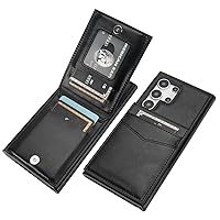 KIHUWEY for Samsung Galaxy S24 Ultra Case Wallet with Credit Card Holder, Flip Premium Leather Magnetic Clasp Kickstand Heavy Duty Protective Cover for Samsung Galaxy S24 Ultra 6.8