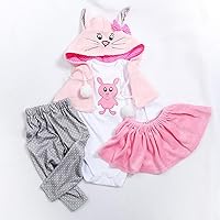 TERABITHIA 5 Two Sizes 47 or 60CM Newborn Dolls Dress Reborn Baby Doll All Cotton Clothes