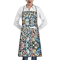 ack Grey White Camo print Kitchen Cooking Aprons, BBQ Aprons, Drawing Apron,Chef Apron with 1 Pockets for Men Women