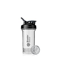 Shaker Bottle Pro Series Perfect for Protein Shakes and Pre Workout, 24-Ounce, Black/Clear