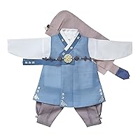 Boy Baby Hanbok Korea Traditional Clothing Set Dol First Birthday Blue 1-8 Ages hjb04