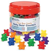 Learning Resources Baby Bear Counters - 102 Pieces, Ages 3+ | Grades Pre-K+ Toddler Learning Toys, Counters for Kids, Counting Manipulatives, Teddy Bear Counters