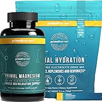 Primal Harvest Hydration Powder & Magnesium Complex Supplements for Men, Bundle