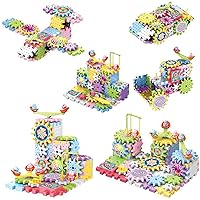 Gears Building Sets for Kids Parent-Child Educational Gear Toy Interactive Building Blocks Colorful 83 Pieces DIY Gears Toys for Kids 3+, Gear Toy