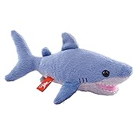Wild Republic Pocketkins Eco Shark, Stuffed Animal, 5 Inches, Plush Toy, Made from Recycled Materials, Eco Friendly
