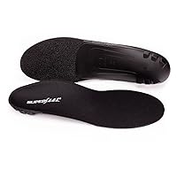 Superfeet All-Purpose Support Low Arch Insoles (Black) - Trim-to-Fit Orthotic Shoe Inserts for Thin, Tight Shoes - Professional Grade - 13.5-15 Men