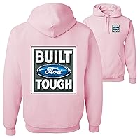 Built Ford Tough Classic Truck Logo Ford Front and Back Licensed Official Mens Hoodies