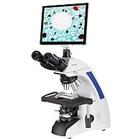 40X-1000X Plan Infinity Laboratory Trinocular Compound Microscope with LCD Touch Pad Screen