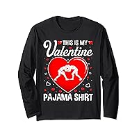 This Is My Valentine Wrestling Pajama Cute Men Women Kids Long Sleeve T-Shirt