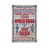 SUPENG Rocky Balboa Vs Apollo Motivational Vintage Poster Poster Decorative Painting Canvas Wall Posters And Art Picture Print Modern Family Bedroom Decor Posters 16x24inch(40x60cm)