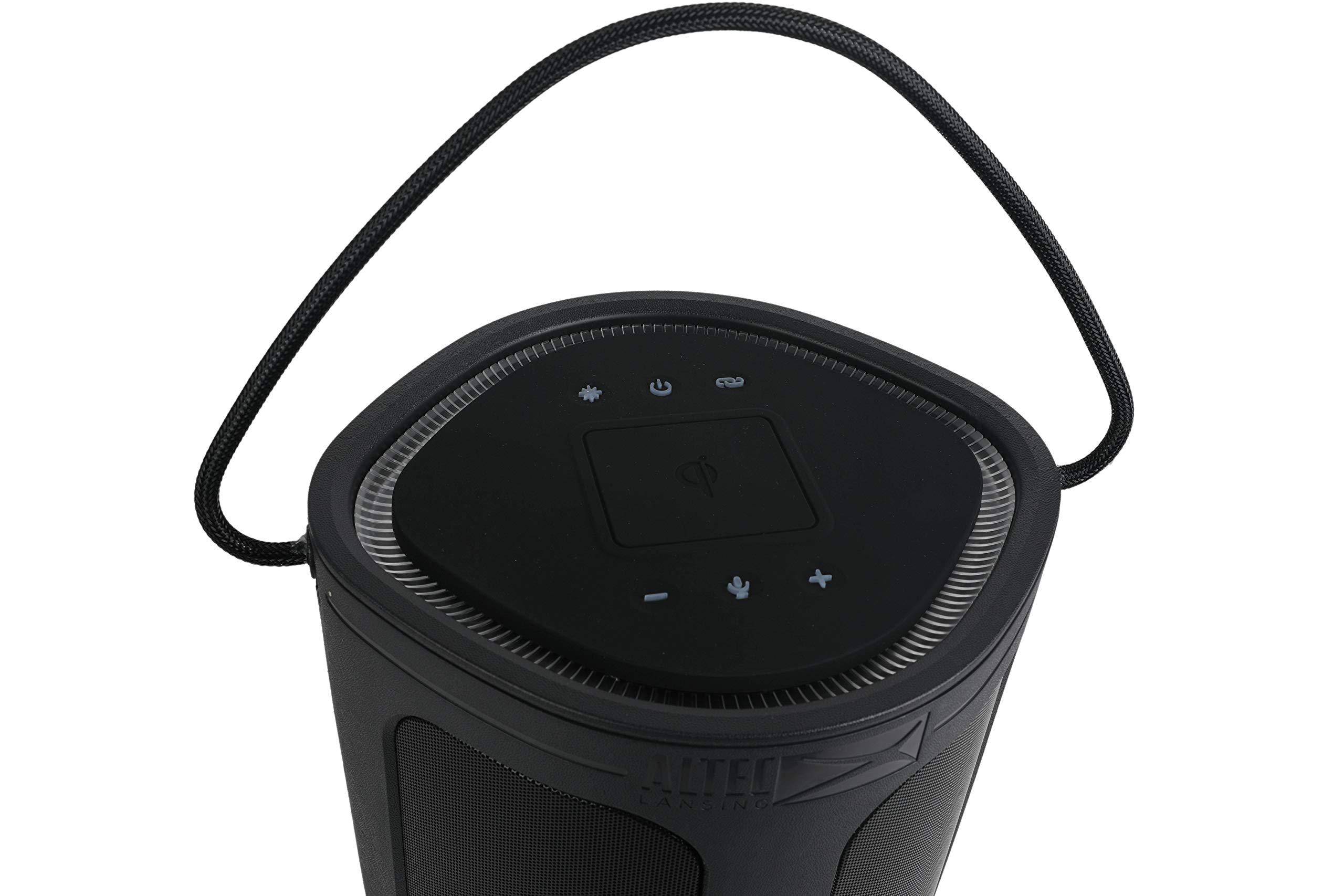 Altec Lansing Soundbucket XL - Waterproof Bluetooth Speaker with Customizable LED Lights, Qi Wireless Charging, 20 Hours Playtime & 100 Foot Range