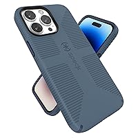 Speck iPhone 14 Pro Max Case - Drop Protection, Built for MagSafe, Scratch Resistant - No Slip Grip, Soft Touch Coating iPhone 14 Pro Max 6.7 Inch - Mystery Blue/Faded Denim CandyShell Pro
