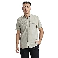 UNIONBAY Men's Short Sleeve Aero Tech Button-up Shirt