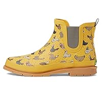 Western Chief Chelsea Waterproof Rain Boots For Women Offers Rubber Upper, Textile Lining, And Synthetic Outsole