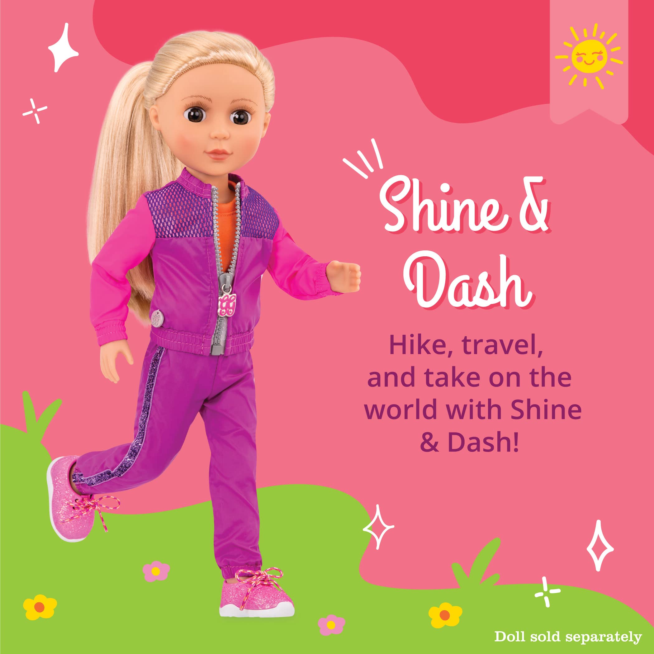 Glitter Girls - Shine & Dash Outfit -14-inch Doll Clothes– Toys, Clothes & Accessories For Girls 3-Year-Old & Up includes Tracksuit Jacket (1)