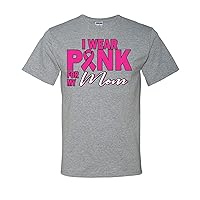 I Wear Pink for My Mom Survivor Breast Cancer Awareness Mens T-Shirts