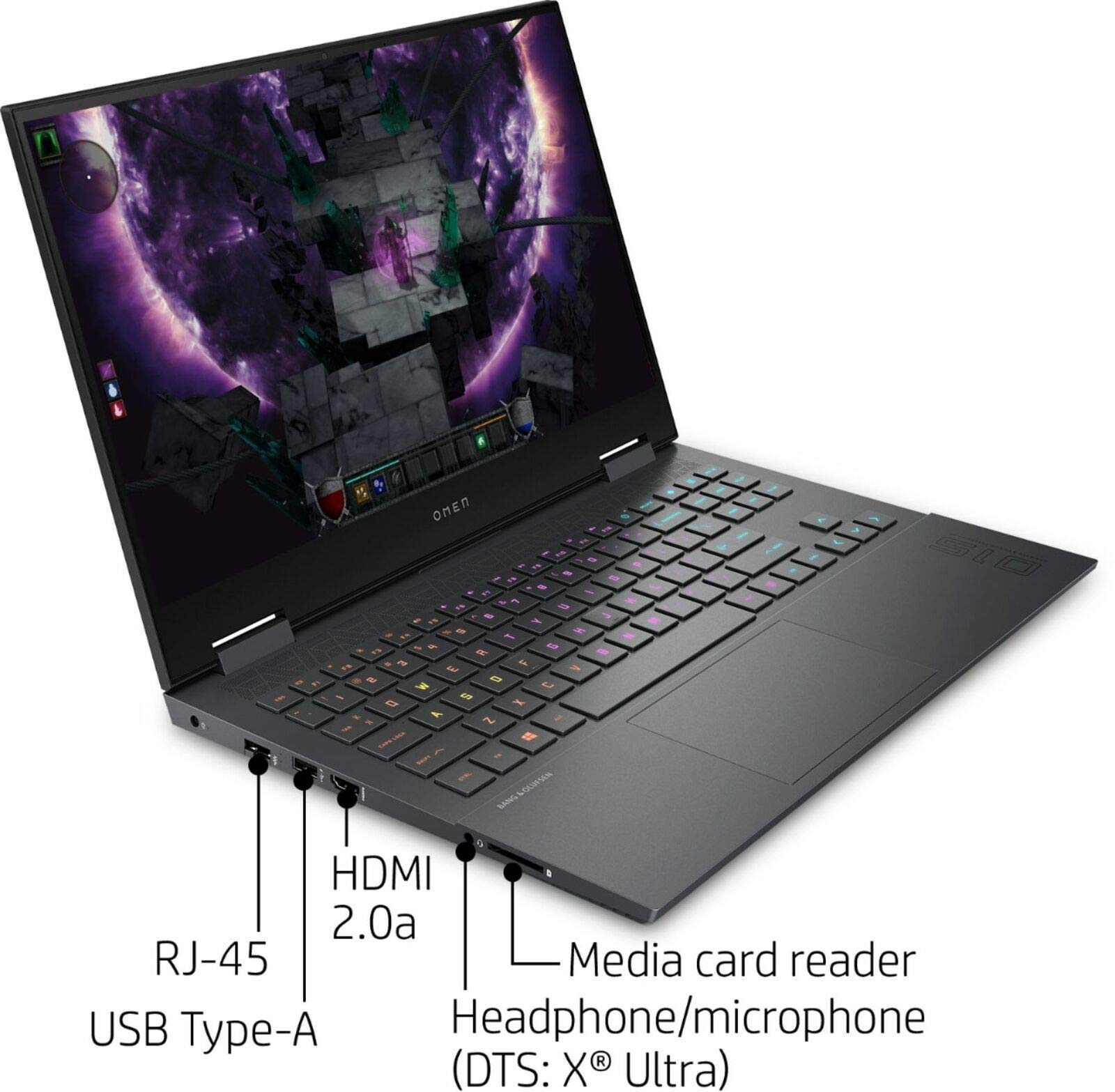 HP OMEN | 15-EN0023DX/Gaming 15.6 inches Laptop | AMD Ryzen 7/4800H | 16GB DDR4 3200/MHz | 1TB PCIe NVMe M.2 SSD | NVIDIA GeForce GTX 1660 Ti | Backlit Keyboard Windows 10 Home Mica Silver 15-15.99