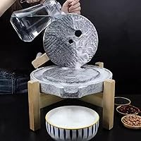 Large Stone Mill Grinder for Wheat Flour Bread, Household Kitchen Handmade Old Hand Mills Ornaments, Retro Country Bluestone Grain Machine (Size : 35cm x 45cm)