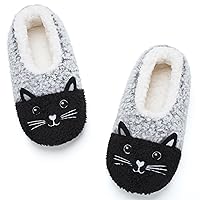 Cute Animal House Slippers - Fuzzy Warm Bedroom Slipper Socks Non-Slip Grippers with Funny Face Designs, Fun Christmas Gifts Unique
