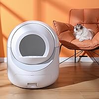 Self Cleaning Cat Litter Box, Smart Litter Box with Large Capacity, No Scooping, Odor Removal, APP Control Support 5G&2.4G WiFi, Easy Clean, Automatic Litter Box for Multiple Cats, Quiet