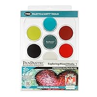 PanPastel 30075 Donna Downey Exploring Mixed Media #1 Ultra Soft Artist Pastel 7 Color Kit w/Sofft Tools & Palette