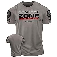 Comfort Zone is Dangerous Inspirational Workout Lifting Tshirt for Men