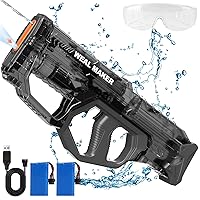 Electric Water Gun,Full Automatic High Powered Squirt Guns Up to 28-32FT Range,300+ Continuous Water Pistol for Adults/Kids