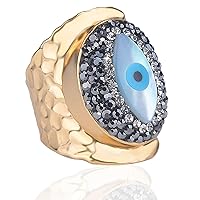 Jeka Evil Eye Ring Jewelry Hippie Punk Cool Rings Mal De Ojo Turkish Protection