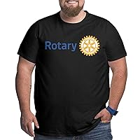 Rotary-International Big Size Men's T-Shirt Men's Soft Shirts Short-Sleeved Tee