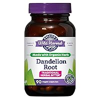 Dandelion Root Organic Supplement | Traditional Herbal Bitter, 90 Vegan Capsules