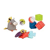 B. toys- B. baby – Baby Play Set – Sensory Baby Toys – Building Blocks, Balls- Teethers, Plush Zebra – Toys For Infants, Babies – Wee B. Ready