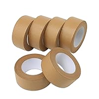 KICNIC White Masking Tape 3 Pack, General Purpose Painter's Tape 0.7inch x  60yard, 180 Yard in Total, Beige Crepe Paper Tape for Painting, Labeling