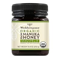 Wedderspoon Raw Organic Manuka Honey KFactor 16+, 8.8 Oz, Unpasteurized, Genuine New Zealand Honey, Multi-Functional, Non-GMO Superfood, Kfactor, Traceable from Our Hives to Your Home