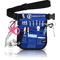 Nurse Fanny Pack for Women 4 In 1 with Medical Gear Pockets for Bandage and Scissors- Nursing Fanny Pack for Nurses with Multi Compartment Medical Pack for Emergency Nursing Supplies (Blue)
