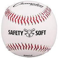 Champion Sports Syntex Leather Cover Official Size and Weight Soft Compression Baseballs - Polyurethane Center - Pack of 12 - Level 5 (Ages 10+)