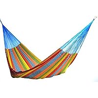 The Ultimate Mayan Relaxation Hammock | Perfect for 1 to 3 People | Comfortable, Beautiful, & Hand Made in The Yucatan | Outdoor & Indoor Hammock Bed | by Hammocks Rada | (Multicolor Family Size)