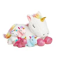 5 Pieces Unicorn Toys for Girls,1 Mommy Unicorn with 4 Babies,Unicorn Stuffed Animals Gifts for Girls 3 4 5 6 7 8 9 Years,Soft Plush Unicorn Toys for Kids,Christmas,Birthday,Valentine's
