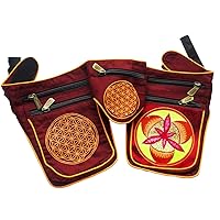 Element Fire Psy Beltbag with Flower of Life UV Active 5 Pockets