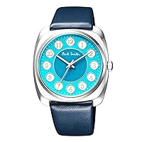 Paul Smith BT2-912-70 Watch Dial Limited Edition Dial Leather Mens Emerald / Navy Watch, navy