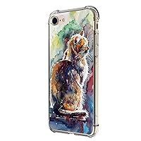 Case for iPhone SE 3rd Gen 2022, Cute Cat Painting Drop Protection Shockproof Case TPU Full Body Protective Scratch-Resistant Cover for iPhone SE 3rd Gen 2022,SE 2020,iPhone 7 8
